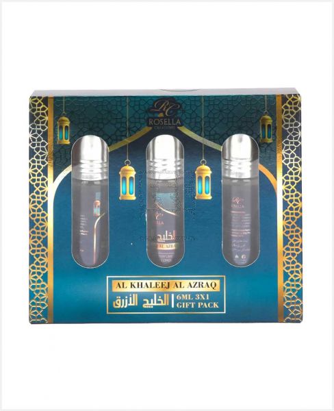 ROSELLA CREATIONS AL KHALEEJ AL AZRAQ GIFT PACK 3X6ML