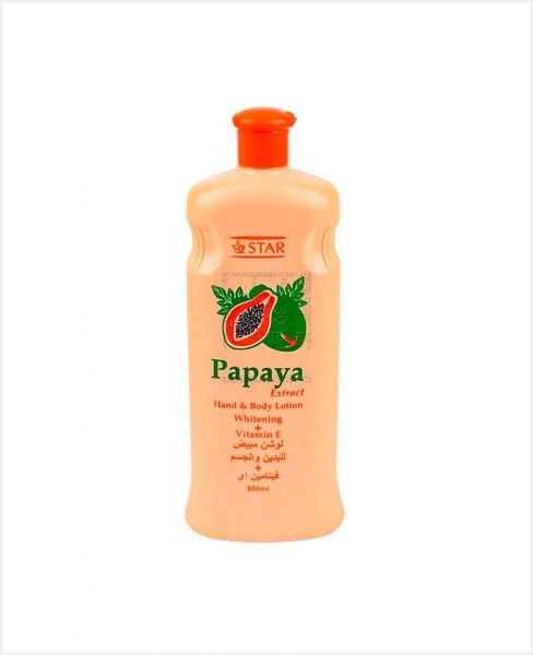 STAR HAND & BODY LOTION PAPAYA EXTRACT 600ML