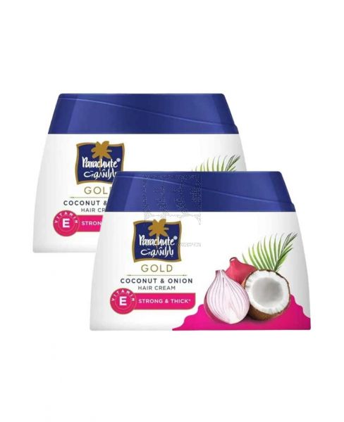 PARACHUTE GOLD STRONG & THICK HAIR CREAM COCONUT & ONION 2X140ML @30%OFF
