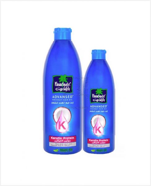 PARACHUTE ADVANSED COCONUT HAIR OIL KERATIN PROTEIN 300ML+170ML @15%OFF