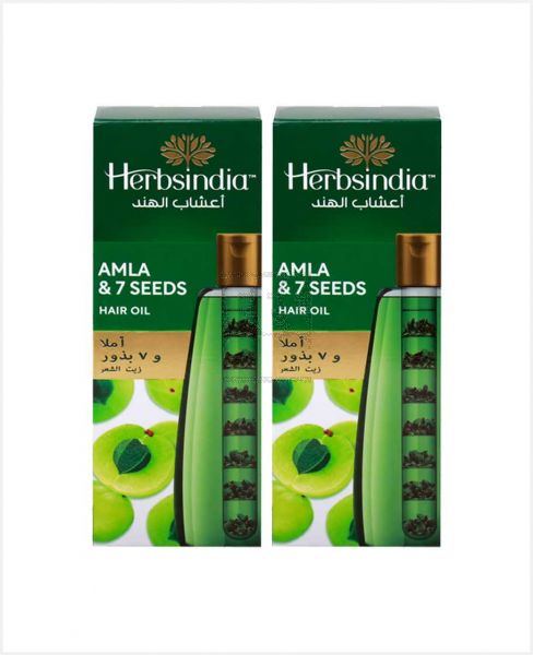 HERBSINDIA AMLA & 7 SEEDS HAIR OIL 2X280ML