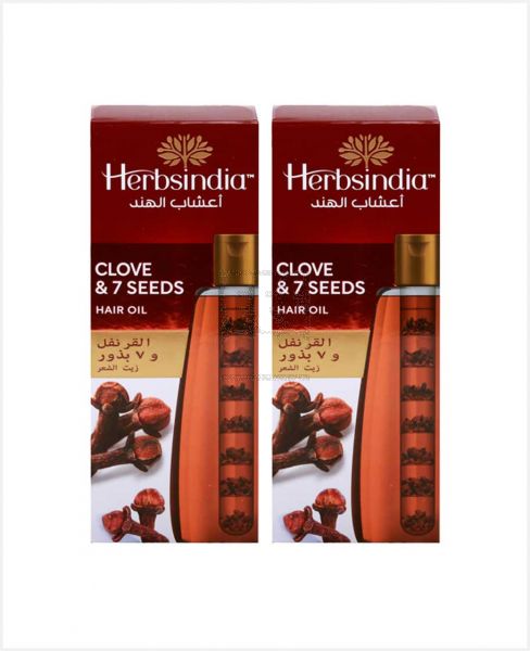 HERBSINDIA CLOVE & 7 SEEDS HAIR OIL 2X280ML