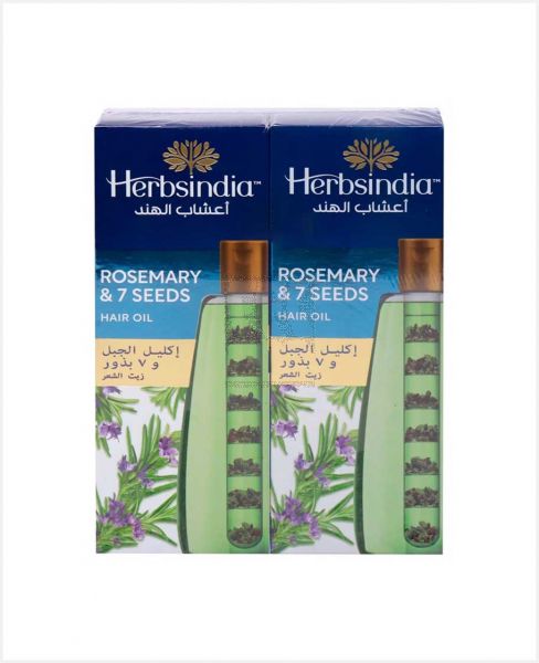 HERBSINDIA ROSEMARY & 7 SEEDS HAIR OIL 2X280ML