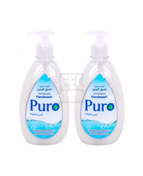 PURO ANTI-BACTERIAL HAND WASH ORIGINAL 2X500ML