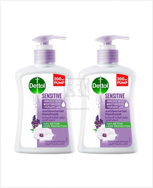 DETTOL ANTIBACTERIAL HANDWASH SENSITIVE 2X200ML