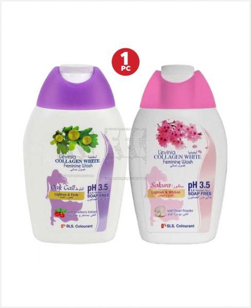 LEVINIA COLLAGEN WHITE FEMININE WASH ASSORTED 250ML