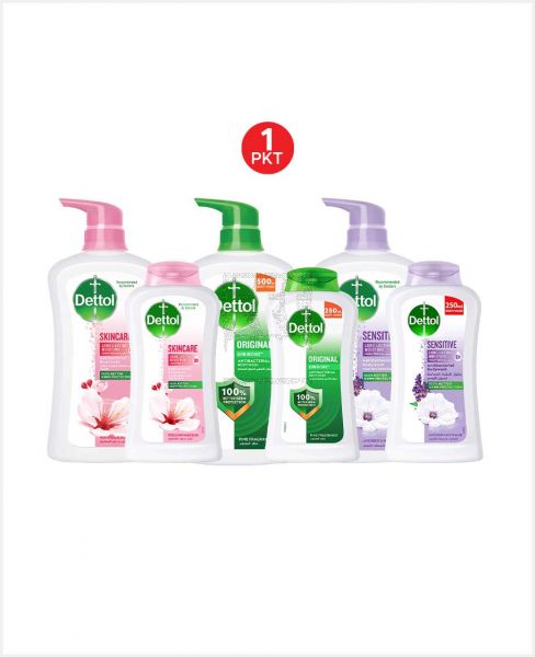 DETTOL FRESH ANTIBACTERIAL BODYWASH CITRUS & ORANGE BLOSSOM 500ML+250ML