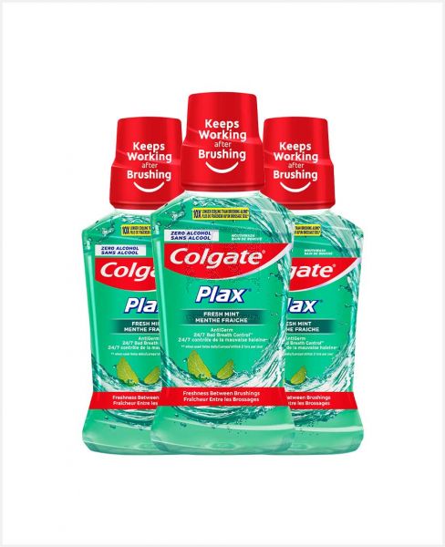 COLGATE PLAX MULTI PROTECTION FRESH MINT MOUTH WASH 3X250ML