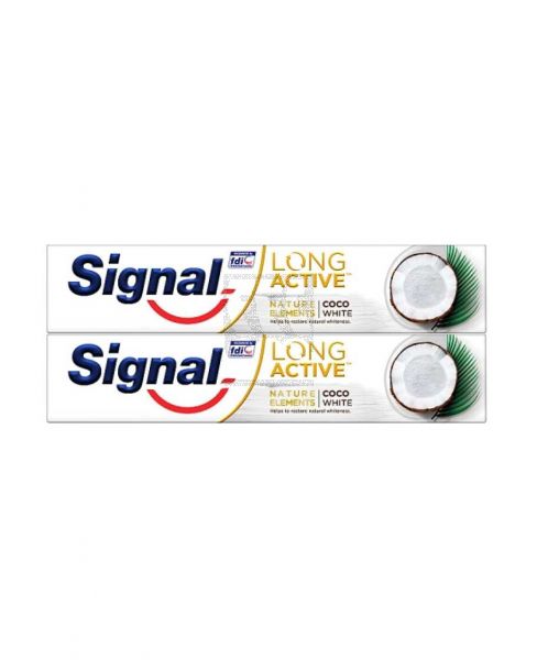 SIGNAL LONG ACTIVE NATURE ELEMENT COCO WHITE TOOTHPASTE 2X75ML