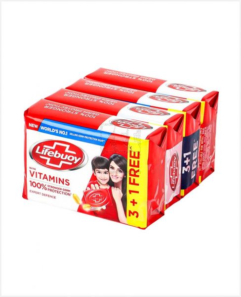 LIFEBUOY WITH MULTIVITAMINS SOAP 125GM 3+1FREE