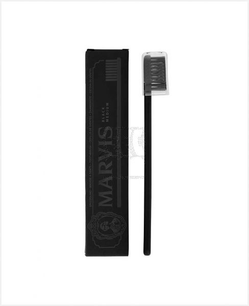 MARVIS BLACK MEDIUM TOOTHBRUSH