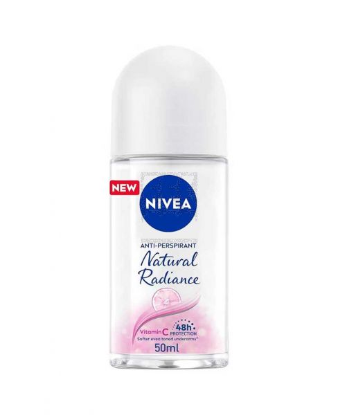 NIVEA NATURAL RADIANCE VITAMIN C ANTI-PERSPIRANT ROLL ON 2X50ML @15%OFF