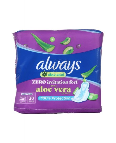 ALWAYS ALOE COOL MAXI THICK PADS 30PCS