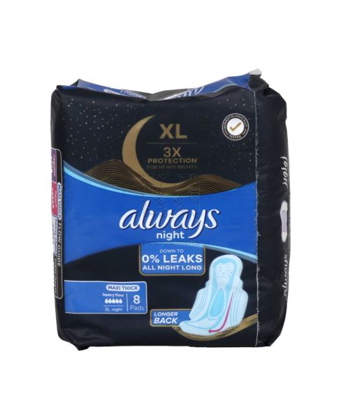 ALWAYS DREAMZZZ MAXI THICK XL NIGHT PADS 8PCS