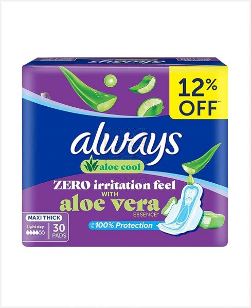 ALWAYS ALOE COOL MAXI THICK LONG PADS 30PCS PROMO