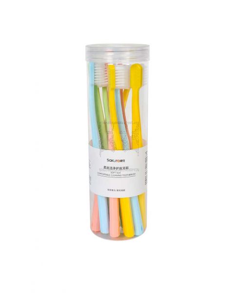 SAKURA SOFT SILK TOOTHBRUSH 10PCS F-201