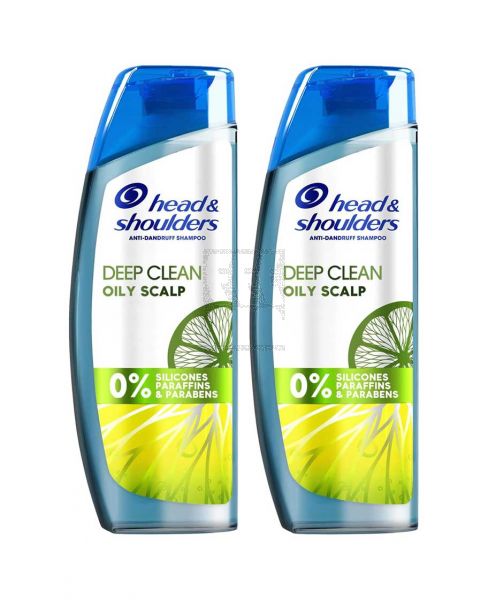 HEAD & SHOULDERS ANTI DANDRUFF SHAMPOO DEEP CLEAN SEVERE OILY SCALP CITRUS 2X400ML PROMO