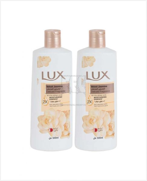 LUX VELVET JASMINE FLORAL FUSION OIL BODY WASH 2X500ML PROMO