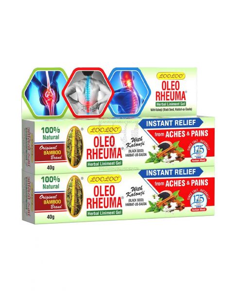LOOLOO OLEO RHEUMA HERBAL LINIMENT GEL WITH KALONJI 2X40GM