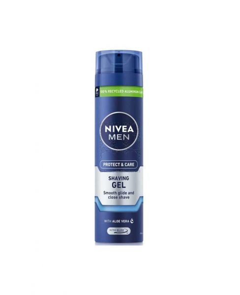 NIVEA MEN PROTECT & CARE SHAVING GEL WITH ALOE VERA 200ML @25%OFF