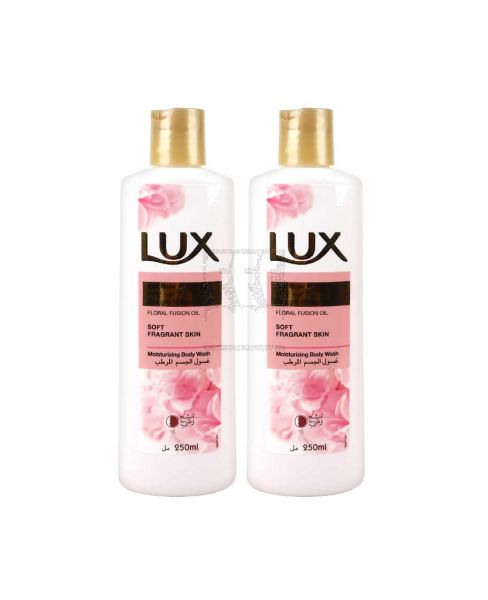 LUX SOFT ROSE SOFT SKIN BODY WASH 2X250ML @20%OFF