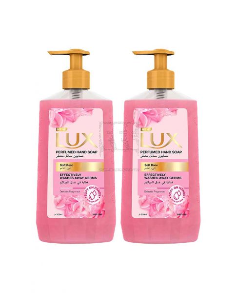LUX SOFT ROSE & ALMOND OIL PERFUMED HAND WASH 2X500ML @20%OFF