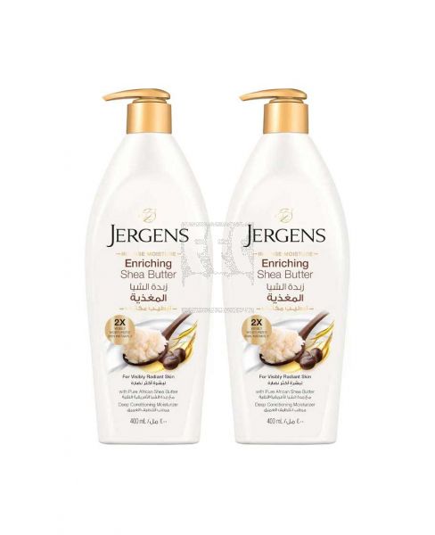 JERGENS ENRICHING SHEA BUTTER LOTION 2X400ML
