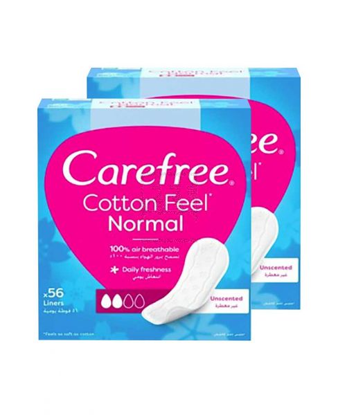 CAREFREE WITH COTTON EXTRACT LINERS ASSORTED 56PCS +1FREE