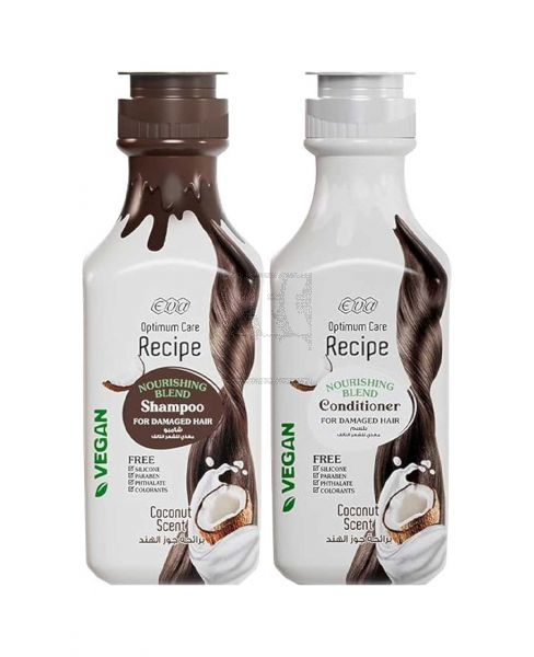 EVA NOURISHING BLEND SHAMPOO FOR DAMAGE HAIR COCONUT SCENT 350ML+ CONDITIONER 350ML