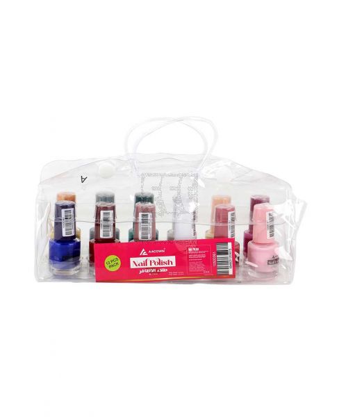 AACOWN NAIL POLISH ASSORTED 12X10ML