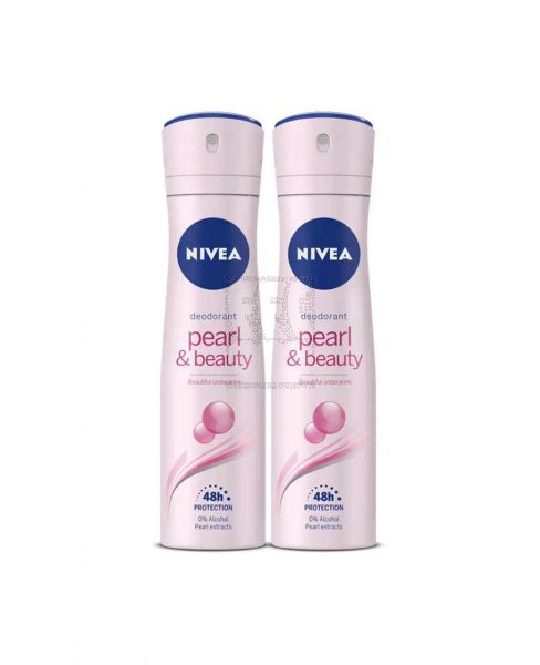 NIVEA PEARL & BEAUTY ANTI-PERSPIRANT SPRAY 2X150ML @13%OFF