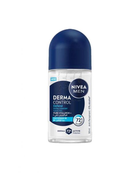 NIVEA MEN 72H DERMA CONTROL DEFEND EXTRA COMFORT ANTI-PERSPIRANT ROLL ON 50ML