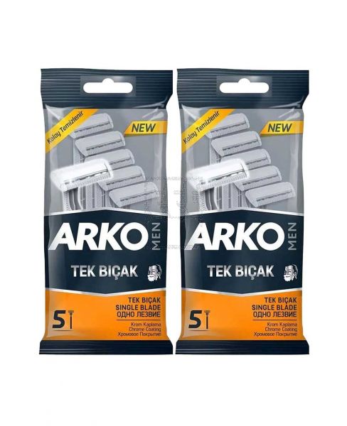 ARKO MEN SINGLE BLADE RAZOR 5PCS X2PKT