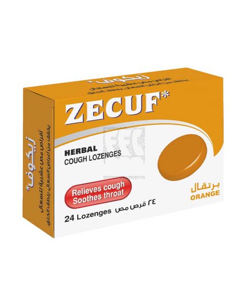 ZECUF HERBAL COUGH LOZENGES ORANGE 2X24PCS PROMO