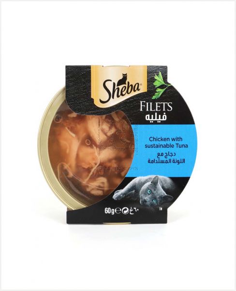 SHEBA FILETS CHICKEN WITH SUSTAINABLE TUNA 60GM