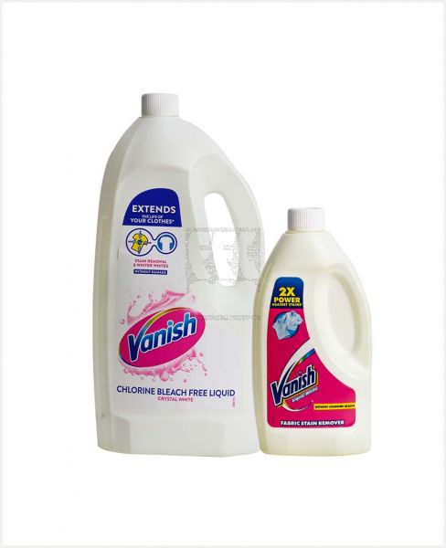 VANISH STAIN REMOVAL AND WHITER WHITES 2L+500ML FREE