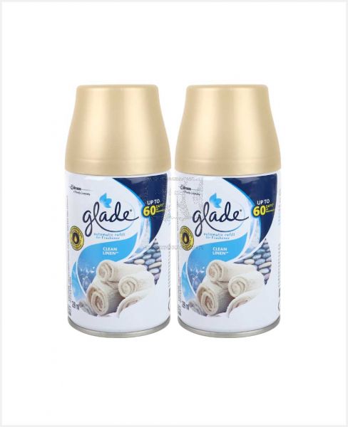 GLADE AUTOMATIC REFILL CLEAN LINEN 2X269ML @25%OFF