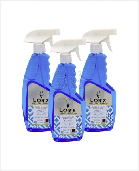 LOR'X GLASS CLEANER ASSORTED 3X650ML OFFER