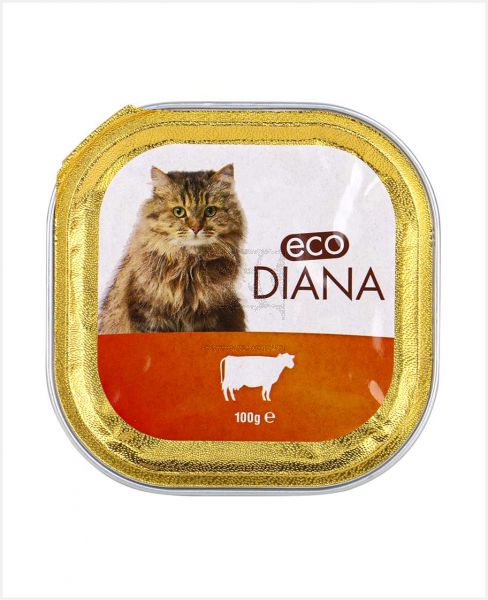 ECO DIANA CAT FOOD PATE WITH BEEF ALU TRAY 100GM