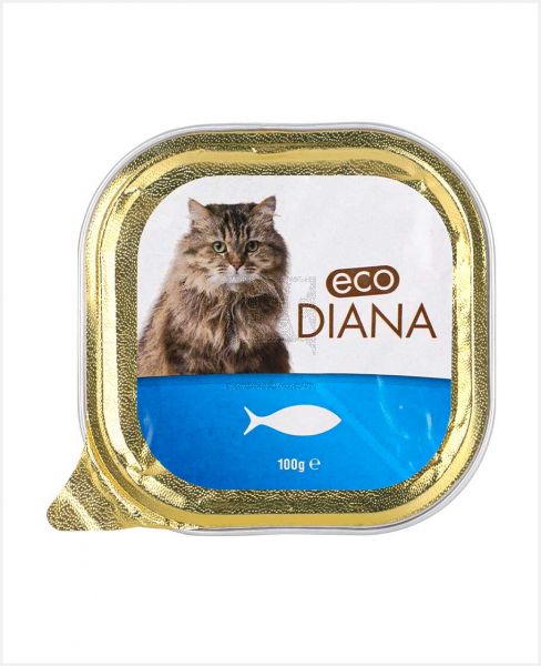 ECO DIANA CAT FOOD PATE WITH FISH ALU TRAY 100GM
