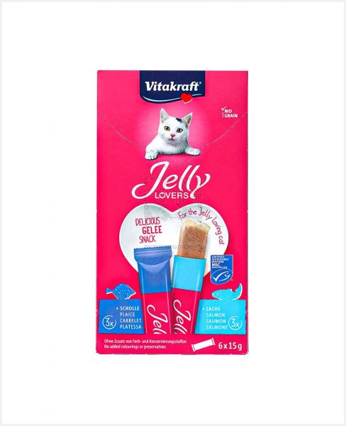 VITAKRAFT JELLY LOVERS SALMON AND PLAICE 6PCS 90GM