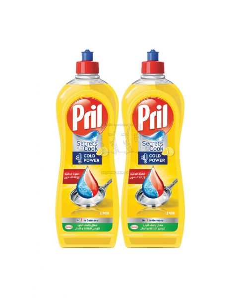 PRIL DISHWASHING LIQUID SECRET OF COOK LEMON 2X650ML