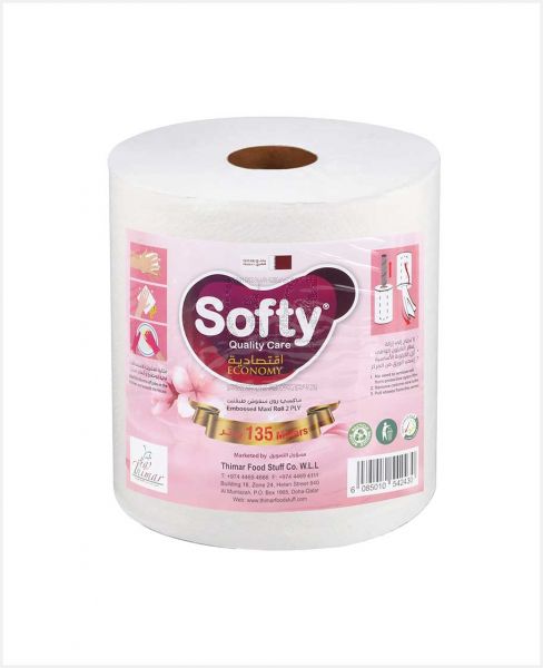 SOFTY ECONOMY EMBOSSED MAXI ROLL 2PLY 135MTR PROMO