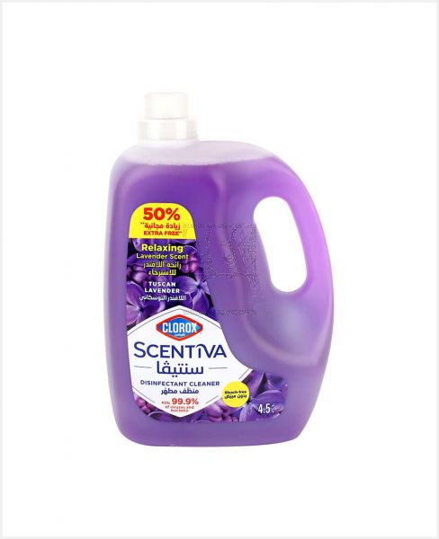 CLOROX SCENTIVA TUSCAN LAVENDER DISINFECTANT CLEANER 4.5LTR