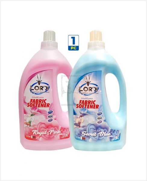 LOR'X FABRIC SOFTENER ASSORTED 3LTR PROMO