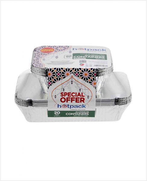 HOTPACK ALUMINIUM CONTAINER WITH LID 8989+8342 20PCS