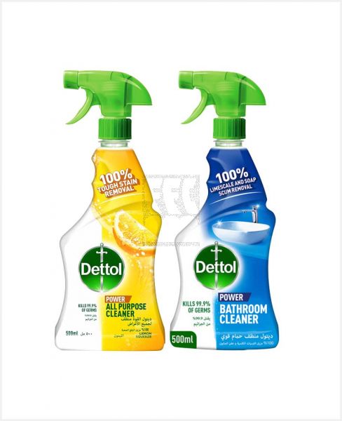 DETTOL ALL PURPOSE CLEANER 500ML+BATHROOM CLEANER 500ML ASSORTED @25%OFF