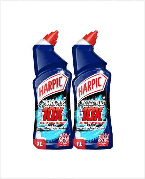 HARPIC 10X POWER PLUS FRESH 2X1000ML @25%OFF