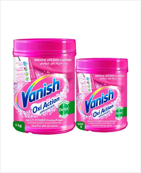 VANISH OXI ACTION FABRIC STAIN REMOVER POWDER 1KG+500GM