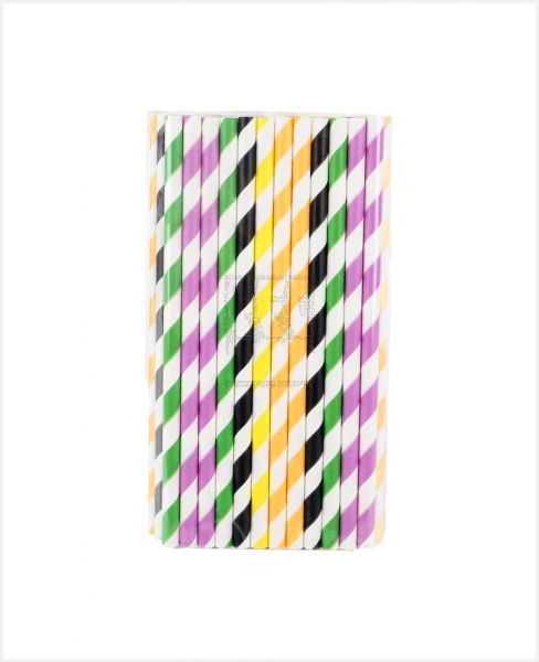 AL JATTAL COLOURFUL PAPER STRAW 8MM 50PCS